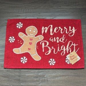 Merry And Bright (4) Gingerbread man,hearts, candies,metallic thread placemats